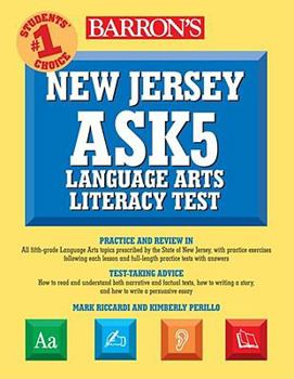 Paperback New Jersey Ask5 Language Arts Literacy Test Book