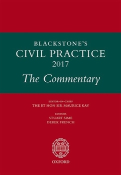 Paperback Blackstone's Civil Practice 2017 (Book and Digital Pack) Book