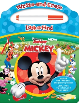 Board book Disney Junior Mickey: Write-And-Erase Look and Find [With Marker] Book