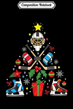 Composition Notebook: Ice Hockey Christmas Ornament Tree Funny Xmas Gift Boys  Journal/Notebook Blank Lined Ruled 6x9 100 Pages