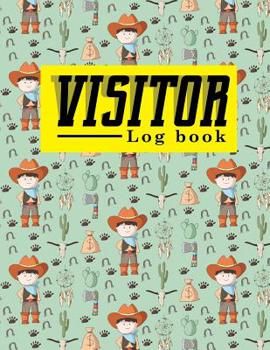 Paperback Visitor Log Book: Visitor Book, Visitor Sign In Sheet, Visitor Register Book, Visitors Notebook, For Signing In and Out, 8.5 x 21, Cute Book