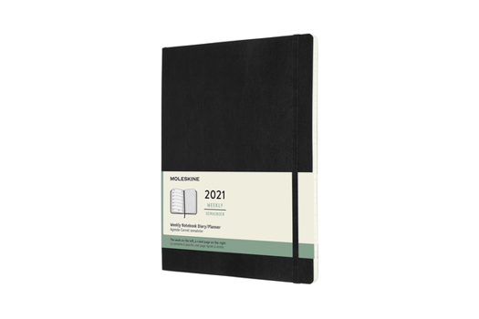 Calendar Moleskine 2021 Weekly Planner, 12m, Extra Large, Black, Soft Cover (7.5 X 9.75) Book
