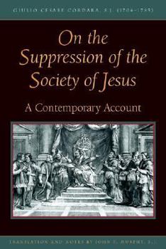 Paperback On the Suppression of the Society of Jesus Book