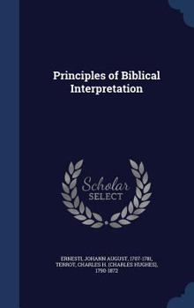 Hardcover Principles of Biblical Interpretation Book