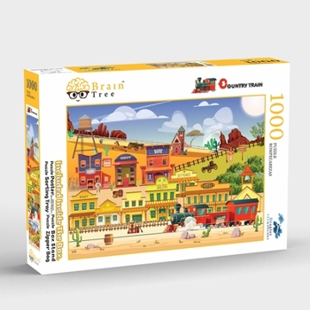 Misc. Brain Tree - Country Train 1000 Piece Puzzle for Adults: With Droplet Technology for Anti Glare & Soft Touch Book