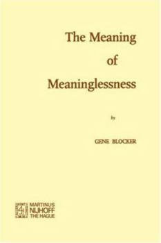 Paperback The Meaning of Meaninglessness Book
