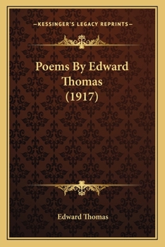 Paperback Poems by Edward Thomas (1917) Book