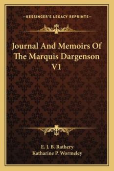 Paperback Journal And Memoirs Of The Marquis Dargenson V1 Book