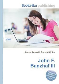 Paperback John F. Banzhaf III Book