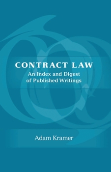 Paperback Contract Law: An Index and Digest of Published Writings Book