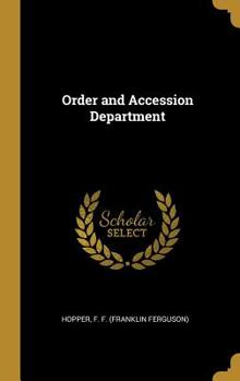 Hardcover Order and Accession Department Book