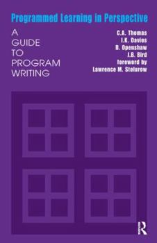 Hardcover Programmed Learning in Perspective: A Guide to Program Writing Book
