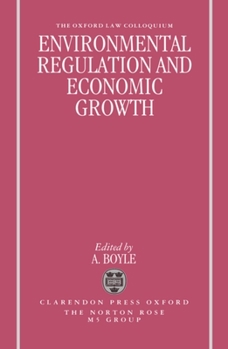 Hardcover Environmental Regulation and Economic Growth Book