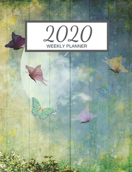 Paperback 2020 Weekly Planner: A Delightful Moon and Butterfly Organizer or Personal Diary Book