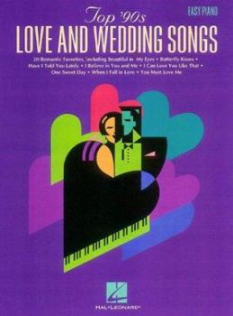 Paperback Top 90s Love and Wedding Songs For Easy Piano Book
