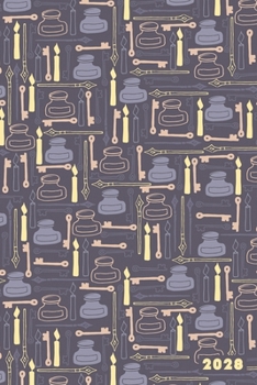 2028: Writer Poet Author Pattern Weekly Calendar Planner Organizer