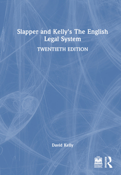 Hardcover Slapper and Kelly's The English Legal System Book