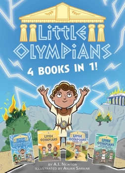 Hardcover Little Olympians: 4 Books in 1! (a Chapter Book Series about Little Greek Gods) Book