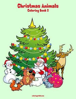 Paperback Christmas Animals Coloring Book 2 Book