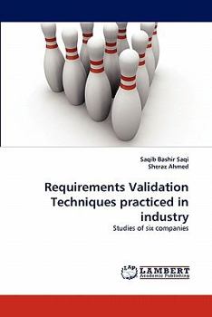 Paperback Requirements Validation Techniques Practiced in Industry Book