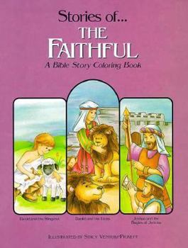 Paperback Stories of the Faithful: A Bible Story Coloring Book