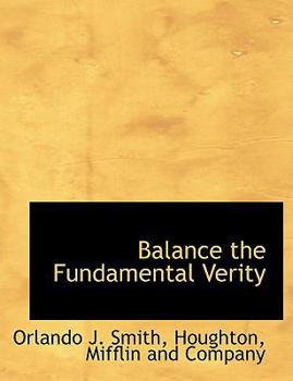 Paperback Balance the Fundamental Verity Book