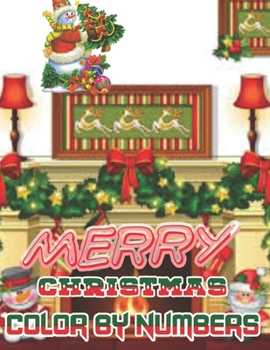Merry Christmas Color By Numbers: a beautiful colouring book with Christmas designs on a black background, for gloriously vivid colours