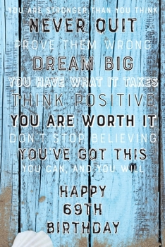 You Are Stronger Than You Think Never Quit Prove Them Wrong Dream Big You Have What It Takes Think Positive You Are Worth It Dont Stop Believing ... Birthday Gift / Journal / Notebook / Card