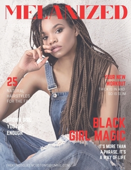 MELANIZED: Faux Magazine for black women. Large lined notebook with beautiful glossy cover for african american women of color