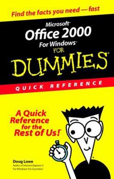 Paperback Microsoft Office 2000 for Windows for Dummies Quick Reference Book