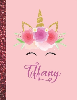 Tiffany: Tiffany Marble Size Unicorn SketchBook Personalized White Paper for Girls and Kids to Drawing and Sketching Doodle Taking Note Size 8.5 x 11