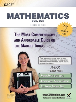 Paperback Gace Mathematics 022, 023 Teacher Certification Study Guide Test Prep Book