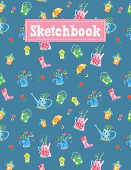 Paperback Sketchbook: 8.5 x 11 Notebook for Creative Drawing and Sketching Activities with Spring Themed Cover Design Book