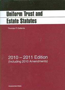 Paperback Uniform Trust and Estate Statutes Book