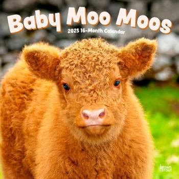Calendar Baby Moo Moos 2025 12 X 24 Inch Monthly Square Wall Calendar Plastic-Free Book