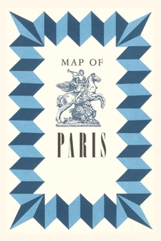 Paperback Vintage Journal Map of Paris Title Sheet Book