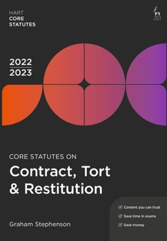 Paperback Core Statutes on Contract, Tort & Restitution 2022-23 Book