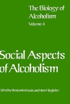 Hardcover Social Aspects of Alcoholism Book