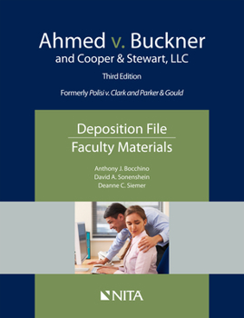 Paperback Ahmed V. Buckner and Cooper & Stewart, LLC: Deposition File, Faculty Materials Book
