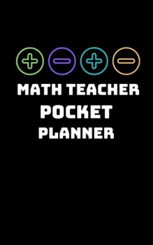 Paperback Math Teacher Pocket Planner: Agenda 2020 Calendar and Organizer Book