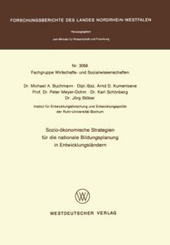 Paperback Sozio-Ökonomische Strategien Für Die Nationale Bildungsplanung in Entwicklungsländern [German] Book