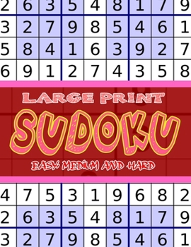 Paperback Large Print Sudoku Easy, Medium and Hard: Mazes Activity for Kids Ages 7-12 and adult Book