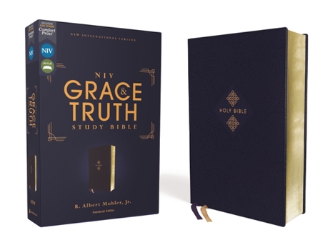 Imitation Leather Niv, the Grace and Truth Study Bible (Trustworthy and Practical Insights), Leathersoft, Navy, Red Letter, Comfort Print Book