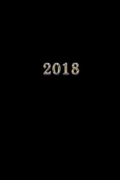 Paperback 2018: Kalender/Terminplaner: 1 Woche auf 2 Seiten, Format ca. A5, Cover schwarz [German] Book