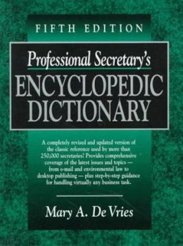 Hardcover Professional Secretary's Encyclopedic Dictionary Book