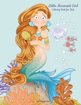 Paperback Little Mermaid Girl Coloring Book for Kids Book