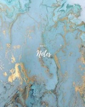 Paperback Daily Notes - Marble and Gold: 8" x 10", Lined Journal, For Writing, blank book, Composition book,100 Pages Book