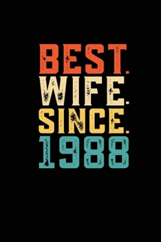 Best. Wife. Since. 1988: Daily journal 100 page 6 x 9 Retro 31st Wedding Anniversary notebook for Her to jot down ideas and notes