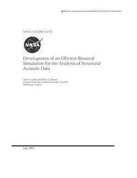 Paperback Development of an Efficient Binaural Simulation for the Analysis of Structural Acoustic Data Book