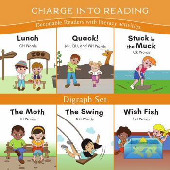 Paperback Charge into Reading Decodable Books (Stage 3): 6 Digraph Decodable Readers to Help Kindergarten and First Grade Beginning Readers Learn to Read (One Digraph Per Book) Book